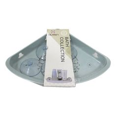 Полка для ванной Absolut home 1560 угловая на присосках 25,5 х 18,5 х 3 см голубая