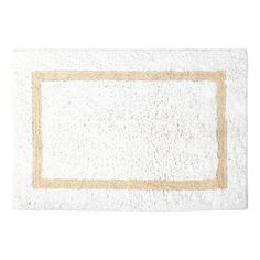 Коврик для ванной Homeclub Bella 60 x 90 см хлопок бело-бежевый