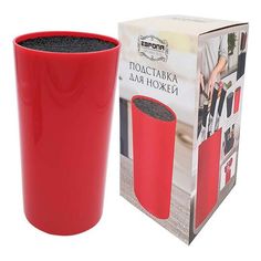 Подставка для ножей Европа hd-utb012 красная 11 х 21 см