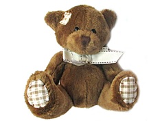 Мягкая игрушка Мишка с бантом, 16см., арт BKG032715 No Brand