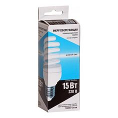 Лампочка энергосберегающая Е27 15 Вт спираль матовая No Brand