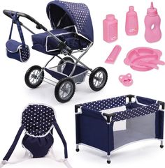 Коляска для кукол Bayer Design Большой набор 15051AB
