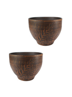 69КАШ145.2 Кашпо Колос 2шт 0,6л Солнечногорская керамика