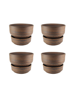 69КАШ043.4.П01 Горшок для цветов Молоченный 4шт 0,9л Солнечногорская керамика