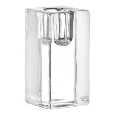 Подсвечник для конусных свечей стеклянный прозрачный No Brand