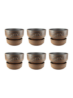 69КАШ143.6.П01 Горшок для цветов Колос 6шт 0,9л Солнечногорская керамика