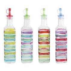 Бутылка для масла Коралл Самоцветы стеклянная 500 мл в ассортименте