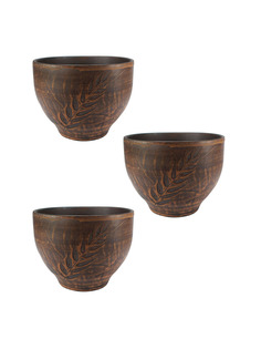 69КАШ145.3 Кашпо Колос 3шт 0,6л Солнечногорская керамика