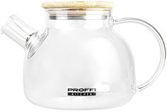 Заварочный чайник Proffi Kitchen Bamboo 800 мл прозрачный
