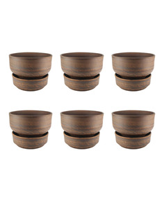 69КАШ043.6.П01 Горшок для цветов Молоченный 6шт 0,9л Солнечногорская керамика