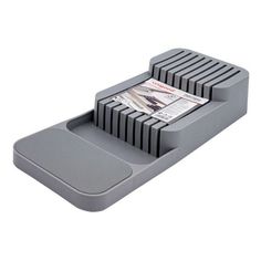 Подставка для ножей Unigood ea19072 серая 13,7 х 39,5 см