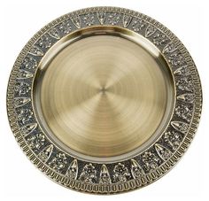 Блюдо сервировочное круглое Nouvelle Home бронза 30 х 30 х 1,5 см