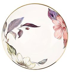 Тарелка для вторых блюд Nouvelle Home Олеандр 20 см белая