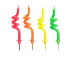 Свечи праздничные Party Deco magic 8 см 4 шт в ассортименте