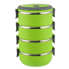 Контейнер многоярусный Lunch Box 3.0L, зеленый No Brand
