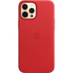 Клип-кейс Apple Leather Case with MagSafe для iPhone 12 Pro Max (PRODUCT)RED