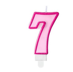 Свеча праздничная Party Deco 7 розовая