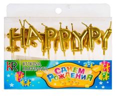 Свечи для торта Kukina Raffinata Happy Birthday 13 шт ассортименте