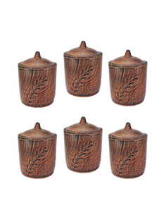 Форма для запекания кексов Колос с крышкой 6шт 0,5л, 69ФОРМ101.6.К04 Солнечногорская керамика