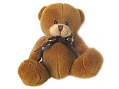 Мягкая игрушка Мишка с бантом, коричневый, 14 см., арт BKG032706 No Brand