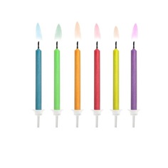 Свечи праздничные Party Deco разноцветные 6 шт в ассортименте
