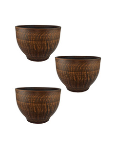 69КАШ045.3 Кашпо Молоченное 3шт 0,6л Солнечногорская керамика