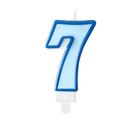 Свеча праздничная Party Deco 7 голубая