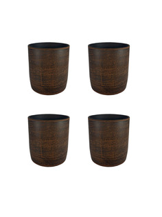 69KАШ001.4 Кашпо для цветов Гладкая серия 4шт 0,5л Солнечногорская керамика