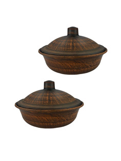 Форма для запекания с крышкой 2шт 0,55л, 69ФОРМ041.2.К01 Солнечногорская керамика