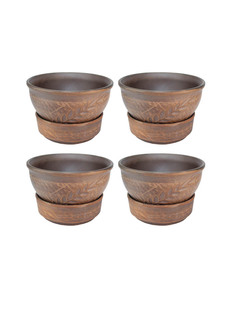 69КАШ140.4.П01 Горшок для цветов Колос 4шт 0,7л Солнечногорская керамика