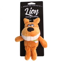 Мягкая игрушка для собак Lion Майло, коричневый, 16 см