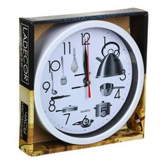 Часы настенные кварцевые Ladecor Chrono Кухня 19,5 см