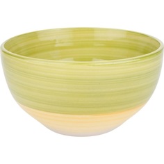 Салатник керамический зеленый с желтым 13,5 см No Brand