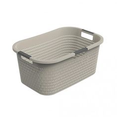 Корзина для белья Rotho Country 40 л серый