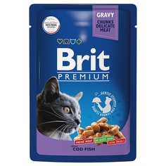 Влажный корм для кошек Brit, треска, 1шт., 85 г Brit*