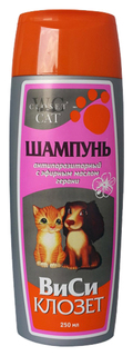 Шампунь для кошек и собак WC Closet антипаразитарный с эфирным маслом герани, 250 мл