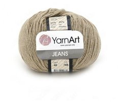 Пряжа YarnArt 7729497 Jeans Plus 48 бежевый