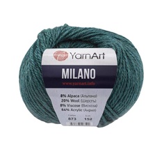 Пряжа YarnArt 7731151_00011 Milano 873 тёмная бирюза