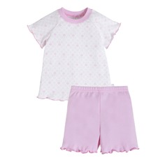 Пижама для девочки 21-1402 Пион, Мамуляндия Интерлок, р. 116, Белый /Розовый