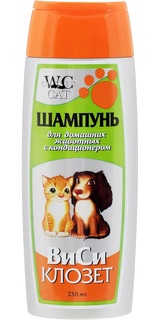 Шампунь для кошек и собак WC Closet с кондиционером, экстракт крапивы, 250 мл