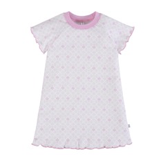 Сорочка ночная для девочки 21-1405 Пион, Мамуляндия Интерлок, р. 122, Белый /Розовый