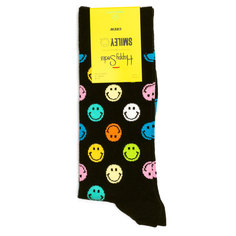 Носки унисекс Happy Socks Happy Socks x Smiley Smile Dot Black разноцветные 36-40