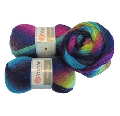 Пряжа YarnArt 7729481 Ambiance 160 фиолетовый, розовый, оранжевый