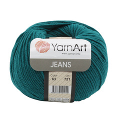 Пряжа YarnArt 372001_00049 Jeans 63 тёмная бирюза