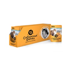 Влажный корм для кошек Сибирская ферма, курица, 25шт, 85г
