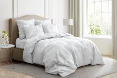 Постельное белье "Ночь нежна" поплин-жаккард, Перья серый, 1.5 наволочки 70 х 70