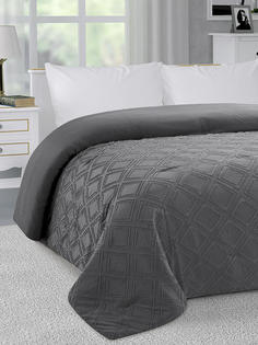 Покрывало Lucky 200x240 "РОМБЫ", цвет темно-серый U000341