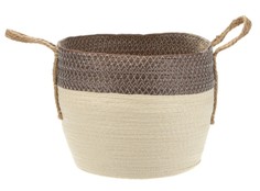 Корзина Kaemingk Обиход с двумя ручками большая 34 x 27 см бежевая