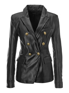 Кожаная куртка женская Madeleine 336947 черная 42 DE