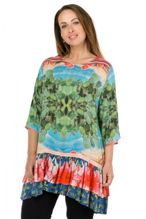 Туника женская DONATELLA VIA ROMA 1890_A зеленая 2XL